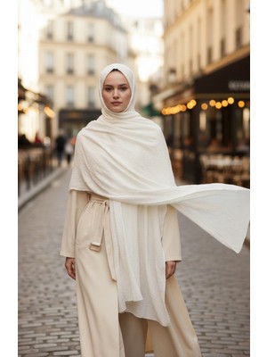 Bambu Kraş Şal 1005-03 Krem