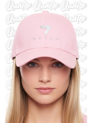 Quatex Seven Nakışlı Şapka – Pembe %100 Pamuk Gabardin Unisex Model