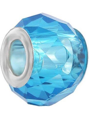 Kumi Bileklik Ve Kolye Için 925 Ayar Damgalı Gümüş Kaplama Yuvarlak Charm