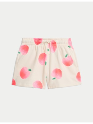 Marks & Spencer Pamuk Karışımlı Desenli Şort (2–8 Yaş)