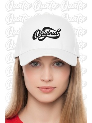 Quatex Original Nakışlı Beyaz Spor Unisex Şapka A+ Kalite Ürün