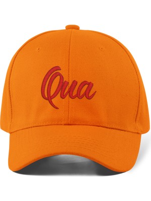 Quatex Qua Nakışlı Şapka – Turuncu %100 Pamuk Gabardin Unisex Model