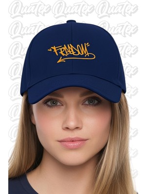 Quatex Freedom Nakışlı Şapka – Lacivert %100 Pamuk Gabardin Unisex Model