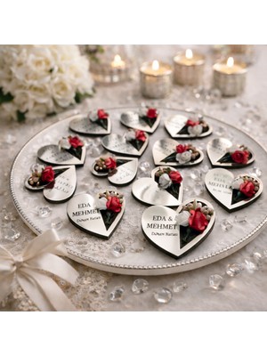 Düğün Nişan Söz Kına Kalp Magnet 50 Adettir NO94