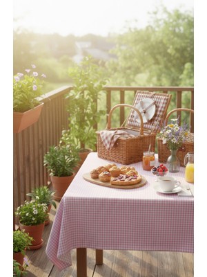 170X170 cm Pötikare Kareli Sofra Bezi | Masa Örtüsü, Piknik Örtüsü, Çok Amaçlı Şık ve Dayanıklı Örtü