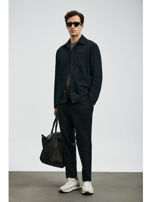 Lufian Erkek Copernı Smart Slim Fit Chino Pantolon 112190339 Siyah