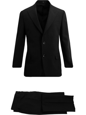 Uki Siyah Sivri Yaka Comfort Fit Klasik Takım Elbise