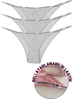 Vanilya Secret Pamuklu Beli Ayarlanır Kadın Külot 3'lü Paket