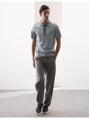 Marks & Spencer Saf Supima® Pamuk Jakarlı Polo Tişört​
