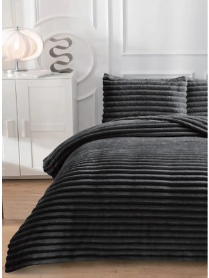 Altınpamuk Soft Çizgi Çift Kişilik Yatak Örtüsü 260X240 Antrasit