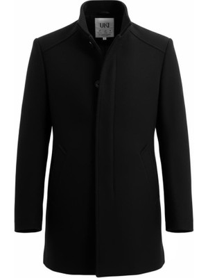 Uki Siyah Kaşe Hakim Yaka Kaban