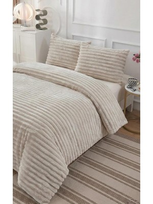 Altınpamuk Soft Çizgi Çift Kişilik Yatak Örtüsü 260X240 Krem