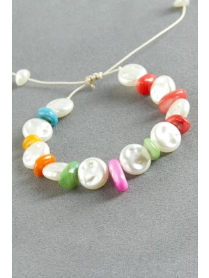 SHC4200 Kırık Doğaltaş Inci Bileklik