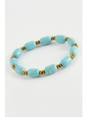 SHC4200 Silindir Turkuaz Doğaltaş Bileklik