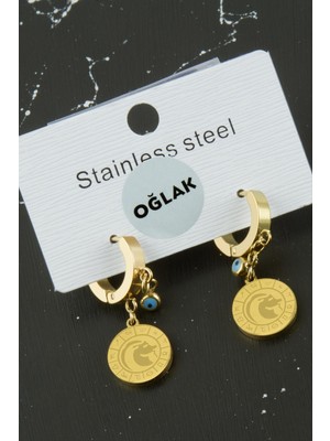 SHC4200 Oğlak Burcu Çelik Küpe