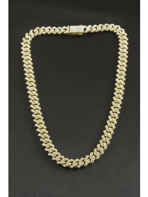 SHC4200 Chain Zikzak Zirkon Taşlı Lüks Çelik Kolye