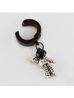 SHC4200 Astronot Figürlü Çelik Erkek Küpe (Kıstırmalı) 1 Adet