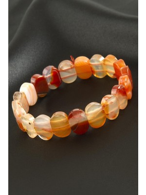 SHC4200 Oval Kesim Orjinal Akik Doğaltaşlı Bileklik