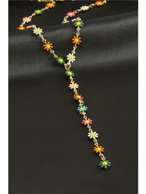 SHC4200 Papatya Mineli Çelik Y Kolye