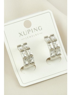 SHC4200 Xuping Zirkon Taşlı Lüks Çelik Küpe