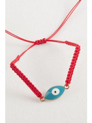 SHC4200 Oval Nazar Makrome Örgülü Bileklik