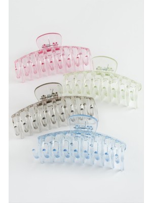 SHC4200 11 cm Düz Şeffaf Renkli Mandal Toka 1 Adet