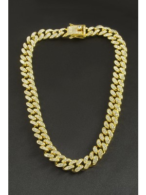 SHC4200 Chain Zirkon Taşlı Lüks Çelik Kolye