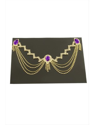 SHC4200 Zikzak Şerit Taşlı Alınlık