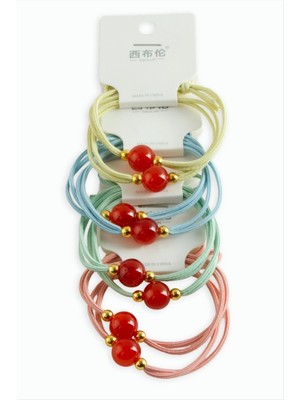 SHC4200 Boncuklu Lastik Toka 2 Adet