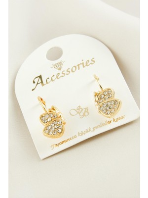 SHC4200 Kelebek Taşlı Klipsi Küpe