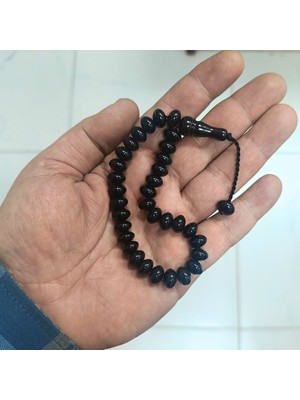 OltutaşıMarket Tekerlek Kesim 4 Parmak Gürcistan Oltu Taşı Tesbih 9 x 6 mm