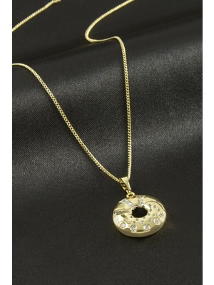 SHC4200 Xuping Simit Zirkon Taşlı Lüks Çelik Kolye