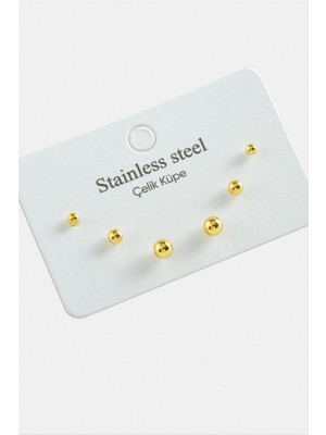 SHC4200 6 Adet Top Çelik Küpe