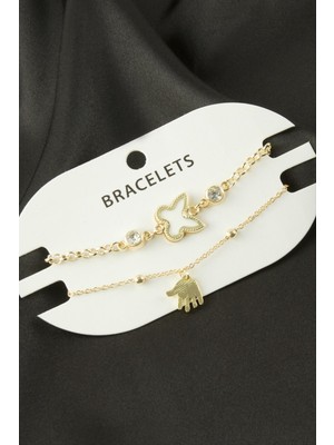 SHC4200 2 Adet Kelebek Zincir Bileklik