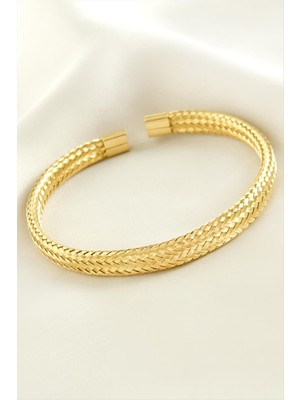 SHC4200 Örgülü Lüks Çelik Kelepçe Bileklik