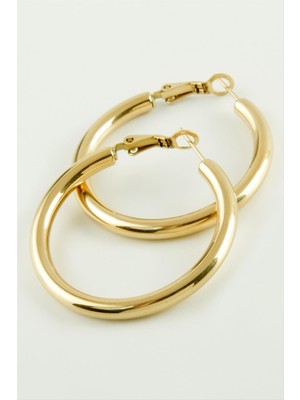 SHC4200 Boru Halka Lüks Çelik Küpe 3,5 cm