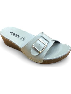 Esem 0314 Z 001 Kadın Tokalı Ortopedik Terlik/gri/40