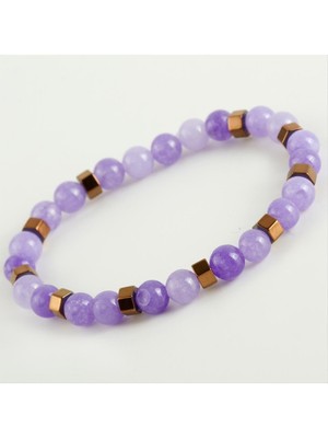 SHC4200 Ametist & Hematit Doğaltaş Bileklik