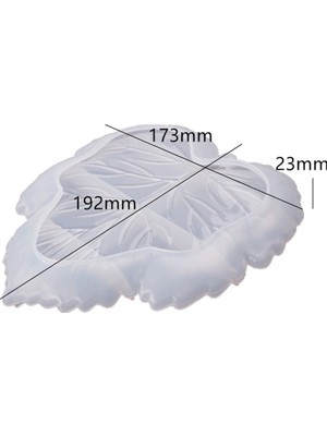 Hobiflex Silikon Kalıp Taş Tozu Ithal Büyük Dekoratif Yaprak Figür Tabak Kalıbı Epoksi Reçine HB220-0150