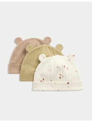 Marks & Spencer 3’lü Saf Pamuklu Şapka Seti