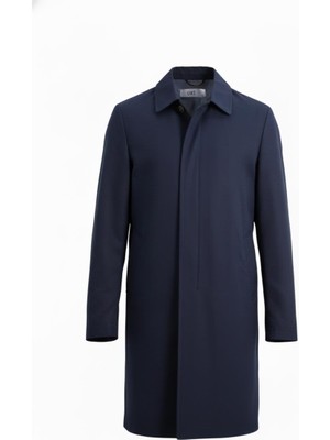 Uki Lacivert Comfort Fit Trençkot