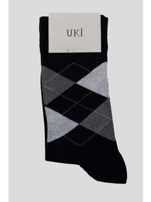 Uki Lacivert Tekli Çorap