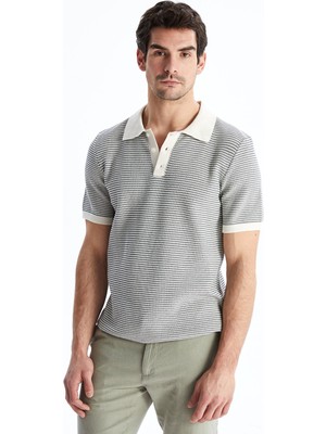 Lc Waikiki Yeni Sezon Polo Yaka Kısa Kollu Çizgili Erkek Triko Kazak