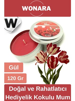 Wonara Özel Üretim Doğal Rahatlatıcı Hediyelik Ev Ofis Yoga Dekoratif Oda Kokusu Teneke Kutuda Kokulu Mum