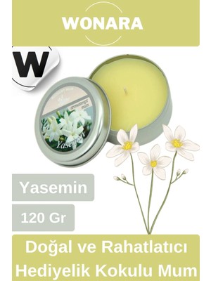Wonara Özel Üretim Doğal Rahatlatıcı Hediyelik Ev Ofis Yoga Dekoratif Oda Kokusu Teneke Kutuda Kokulu Mum