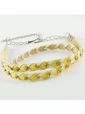 SHC4200 Örgülü Deri Taşlı Kemer