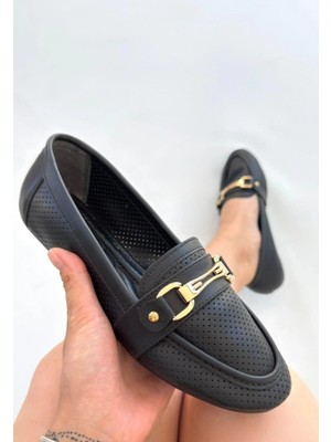 SHC4200 Rain Siyah Cilt Babet Ayakkabı