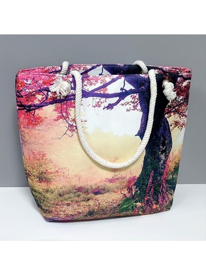 SHC4200 Ağaç Desenli Plaj Çantası