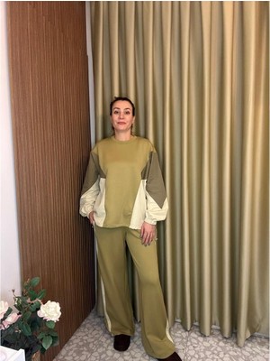 Eşofman Takımı Trenç Garnili Paraşüt Kumaş Belden Büzmeli Oversize