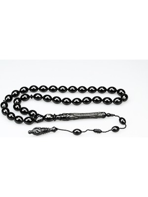 Blackcraft Oltu Taşı  Özel Seri  Hayat Ağacı Oyma Imame Işçilikli Tespih